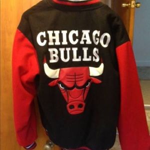 Reversible Chicago Bulls wool varsity jacket
